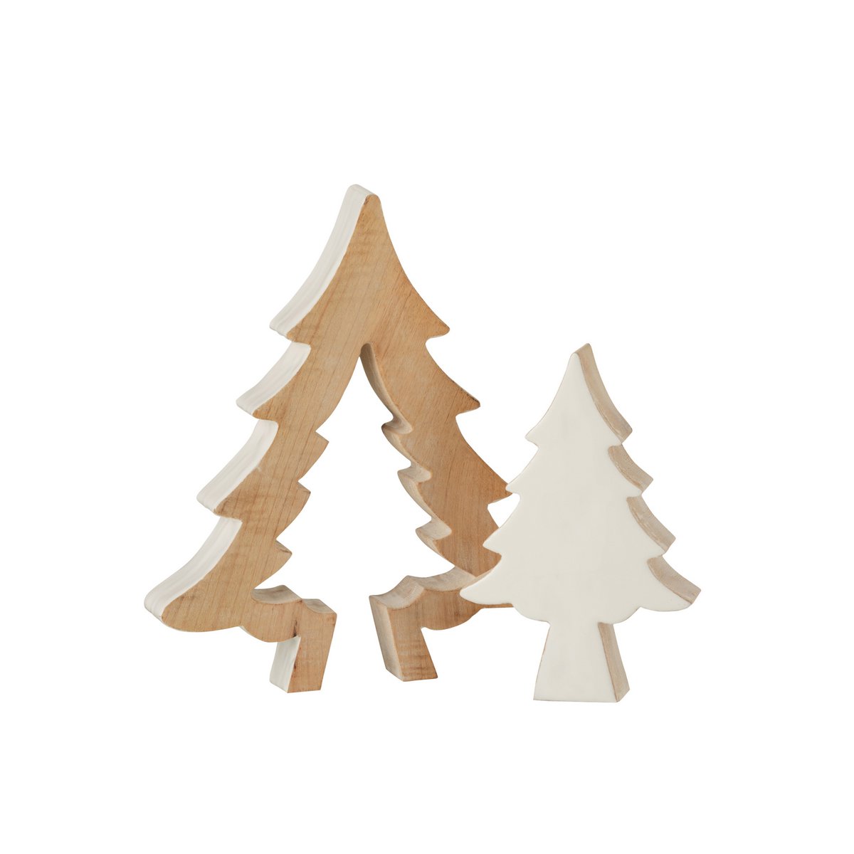 Sapin puzzle en bois blanc J-Line, vue de face