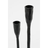 Bougeoir Christy Noir en aluminium, design élégant et moderne, parfait pour cinq bougies.