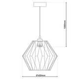 Suspension en métal "Fyn" d:40cm argenté