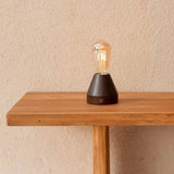 Lampe de table rechargeable marron foncé Zavi