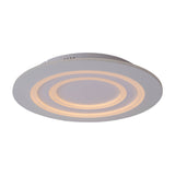 Plafond LED "Mirel" Ø 50 cm, 6 cm de haut, métal et plastique en blancs, LED intégrés, 2400 lm, dimmable, fonction CCT 3000-6500 K, changement de couleur RVB