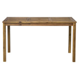 Table de jardin en bois d'acacia avec parasol intégré