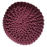 Tabouret de tricot pouf Ø 45 h 30 cm cm siège pouf tricot plancher