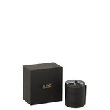 Emballage de la bougie J-Line Black Diamond, élégant et moderne