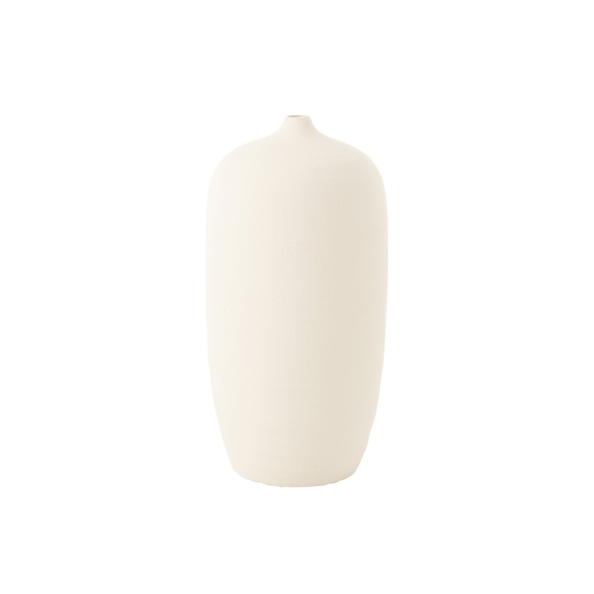 Vase Cassia Oval J-Line en céramique blanche, mise en scène décorative