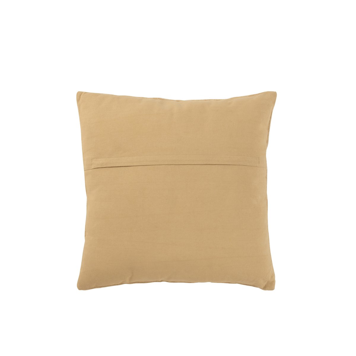 Coussin J-Line en coton beige posé sur un canapé