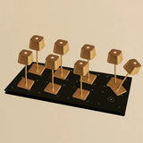 Lot de 8 lampes de table rechargeables dorées avec station de recharge