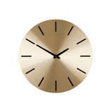 Horloge murale Brixen Or avec fond doré et aiguilles noires