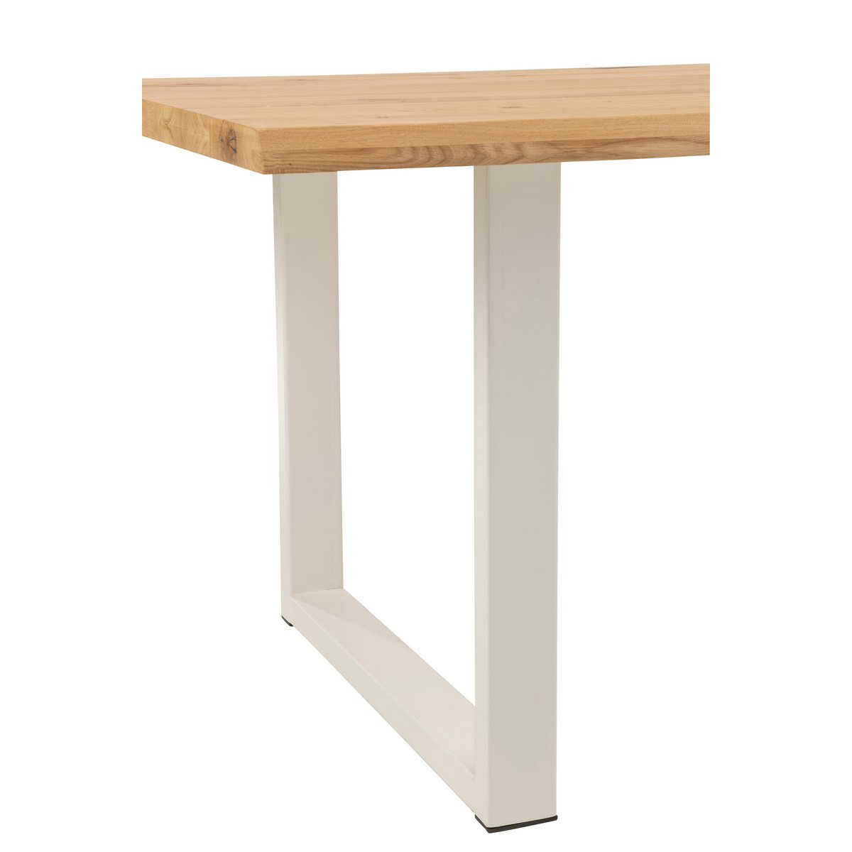 Vue latérale de la table J-Line, finition métal noir