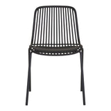 Chaise de jardin Branson - noir, empilable, 55x46.5x82 cm - Ensemble de 4