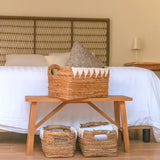 Panier de rangement avec décor en coton PISANG Panier décoratif tissé à la main en fibre de bananier