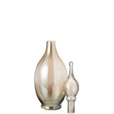 Détail du vase J-Line Joey, texture du verre beige