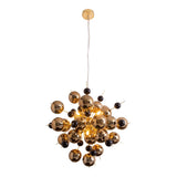 «Explosion» de la lampe en métal et en verre, versions G9, lampe suspendue pour salle à manger, salon, couloir ou bureau, Øca. 65 cm