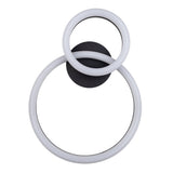 Plafond CCT LED "circulo" en métal noir et en plastique de couleur sable de 53 cm de long