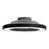Loucles de plafond LED + ventilateur "Arioso" Ø 54 cm, en métal et en plastique, avec de nombreuses fonctions