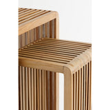 Ensemble de tables à plantes Yonker Marron dans un intérieur moderne