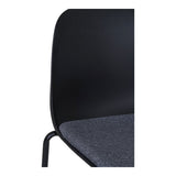 Chaise de salle à manger Madalena - Noir, 53x50x85cm - Lot de 2