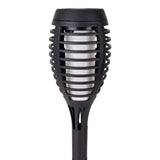 5 coffre-bas de terre LED Set "Torche" 45 cm en plastique gris, avec LED intégrée, lumière solaire pour l'extérieur
