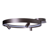 Plafond LED "Tristan", lampe à plafond métallique moderne et le plastique en vide en acier, les LED sont fermement installées. Avec environ. 58 cm Øthie Éclairage idéal pour le salon, la salle à manger ou la cuisine.