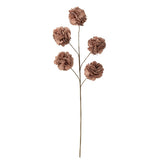 Branche fleurie J-Line Eva Nude avec pompons roses, décoration élégante.