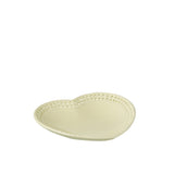 Assiette J-Line en forme de cœur, céramique jaune, design élégant