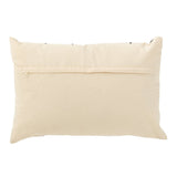 Coussin Faces J-Line en coton avec motifs crème, marron et noir