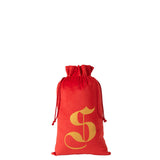 Sac Noël Rouge J-Line en textile, idéal pour une décoration festive et élégante