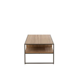 Vue latérale du meuble TV J-Line, design industriel