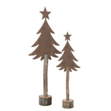Sapin de Noël J-Line en fer et bois marron, vue d'ensemble