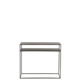 Console J-Line rectangulaire en métal noir vue de face