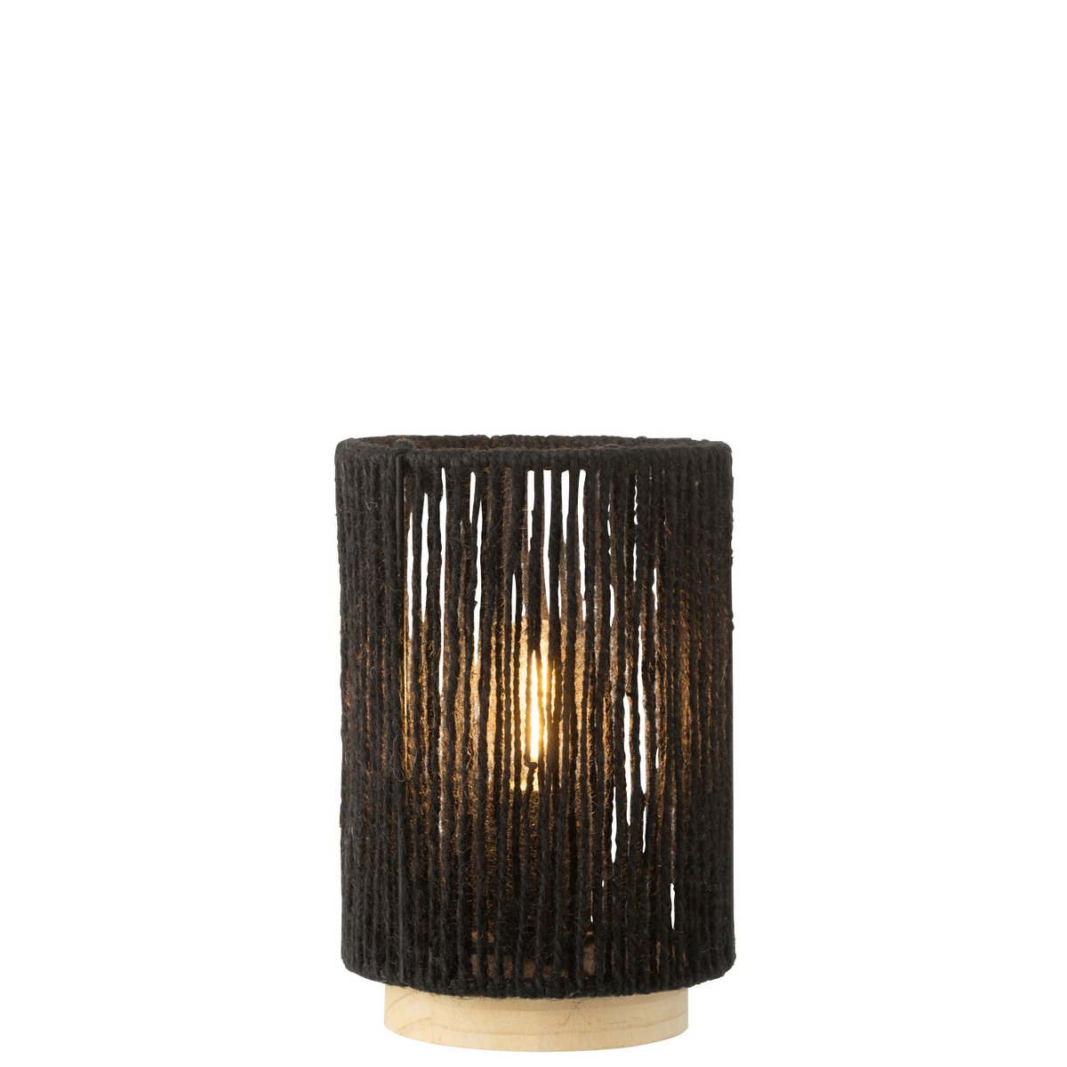 Détail du matériau en coton de la lampe LED Cylindre Noir