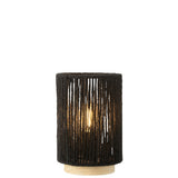 Détail du matériau en coton de la lampe LED Cylindre Noir