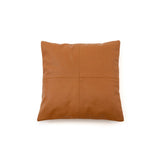 Housse de Coussin en Cuir à Quatre Panneaux - Camel - 40x40