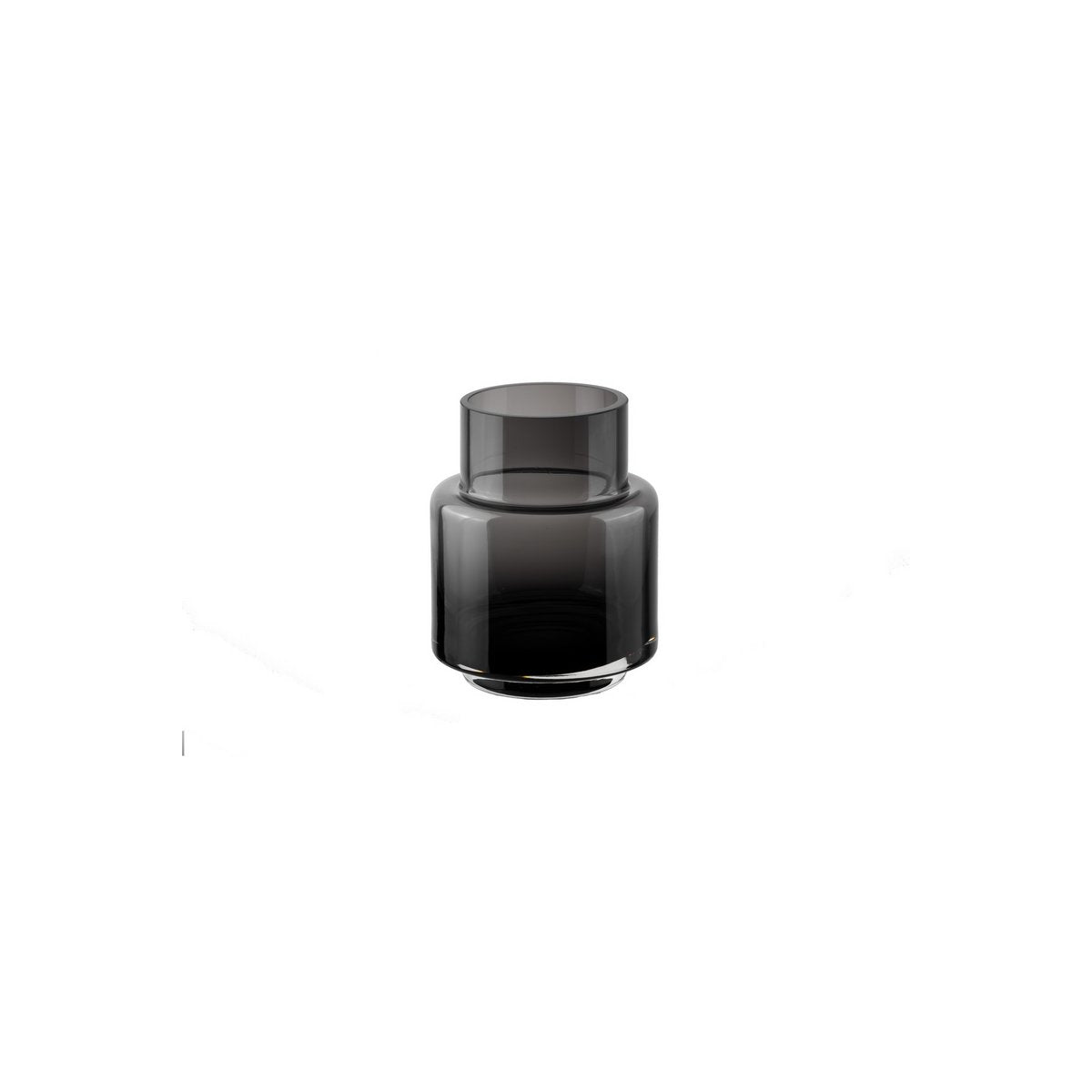 Vase TYLER07GR gris foncé, design rétro moderne en verre