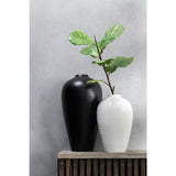 Vase J-Line en céramique noire, design moderne et élégant