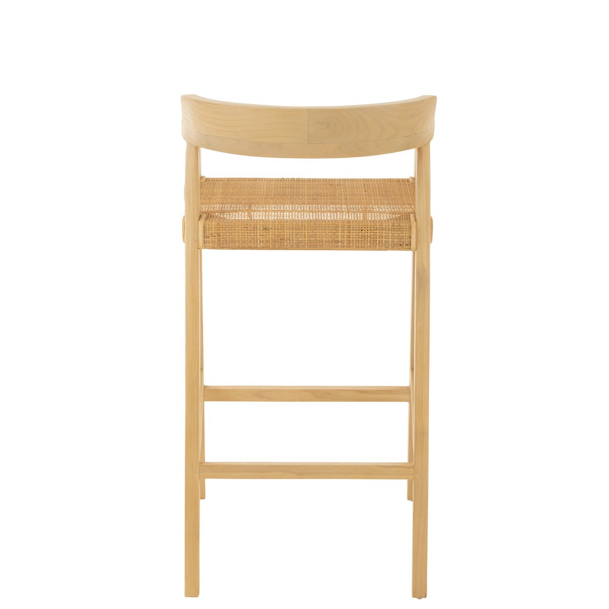 Détail du bois naturel de la chaise de bar J-Line Emma