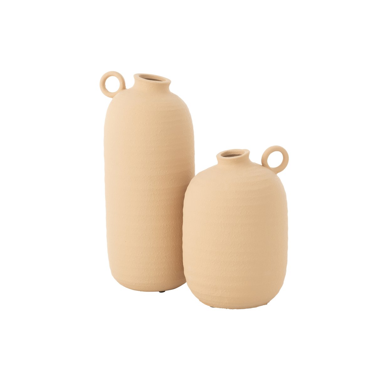 Vase J-Line Cassia - céramique - beige - grand - 38 cm de haut