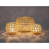Porte-traits en prune-toilette Set Crisstal en 3 parties Chandelle en or ou argent vintage Silver Crystal