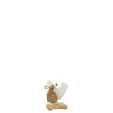 Figurine Coq J-Line en aluminium et bois, élégante et moderne