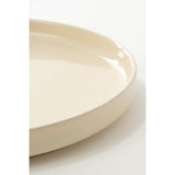 Assiette du service Ozzu Blanc cassé - détail design subtil