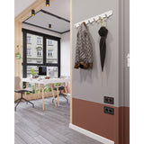 Gorillz Rounded Seven - Porte-manteau mural - 7 crochets pour porte-manteaux - Blanc