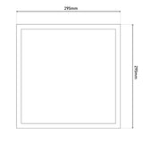 Panneau d'assemblage LED Mondera, lampe de montage en métal et en plastique en blanc avec des LED fermement installées, 29,5 x 29,5 cm pour les intérieurs