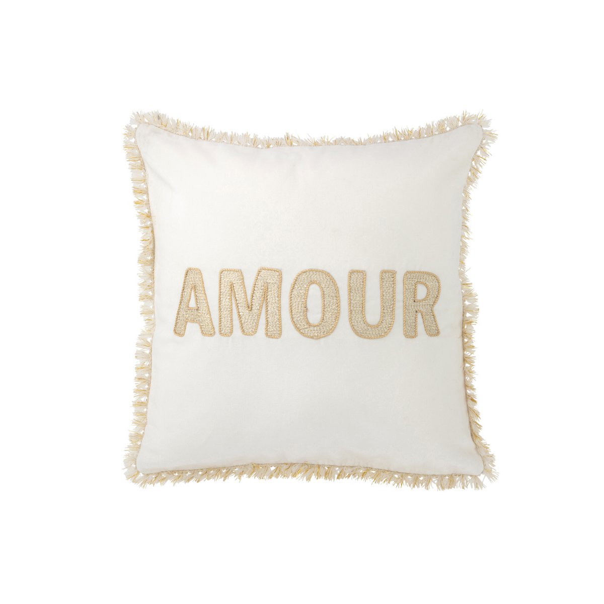 Coussin Amour J-Line dans une chambre, décoration raffinée
