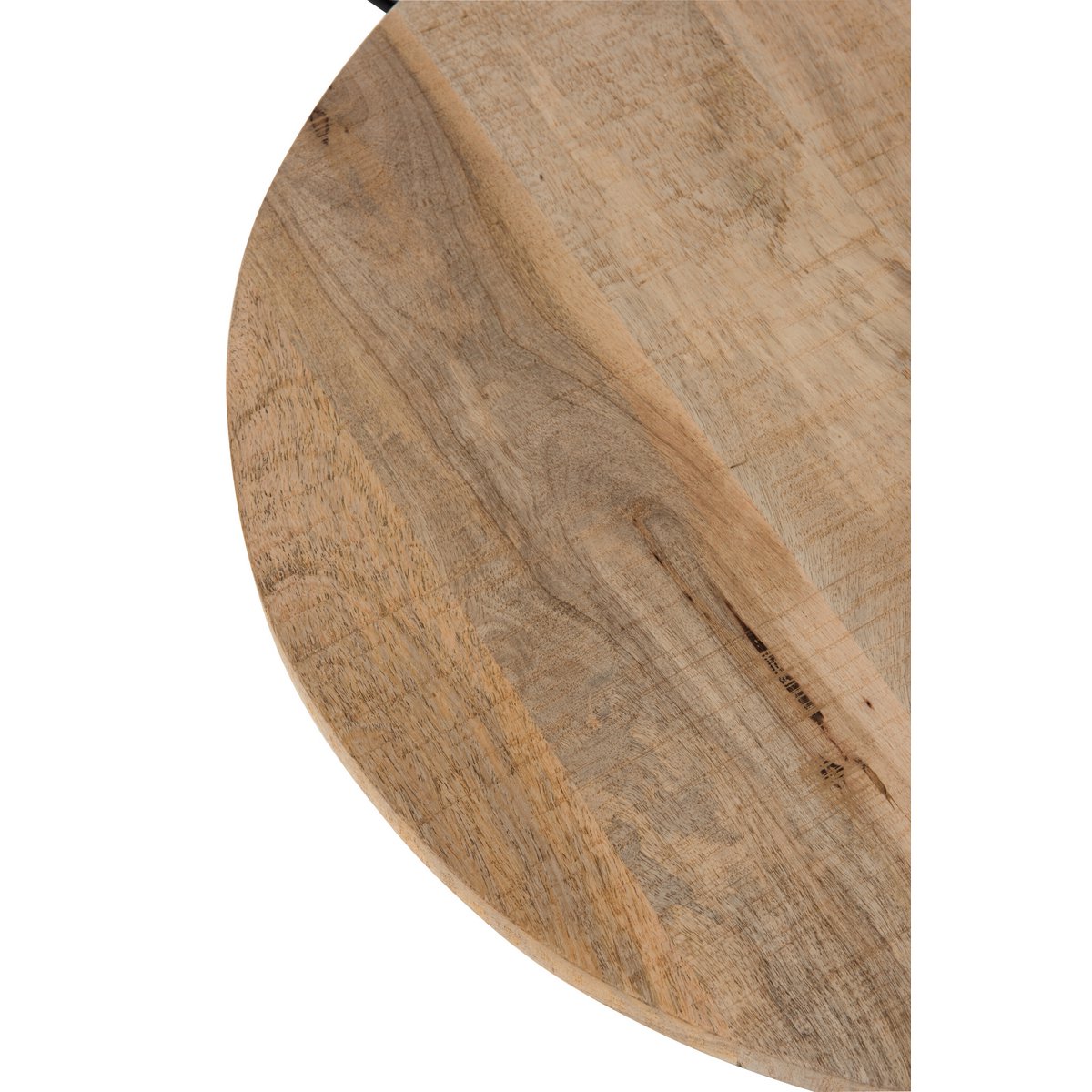 Détail du plateau en bois naturel de la table J-Line