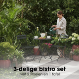 Ensemble bistro de jardin Laurence Noir