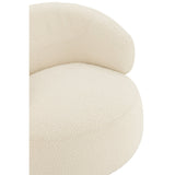 Fauteuil pivotant J-Line - bois/textile - écru