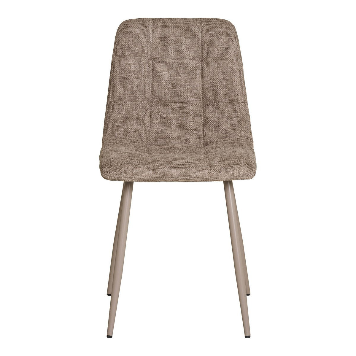 Détail du revêtement en tissu gris de la chaise Middelfart