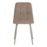 Détail du revêtement en tissu gris de la chaise Middelfart