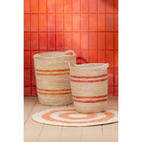 Lot de 3 paniers J-Line en textile, ambiance déco intérieure