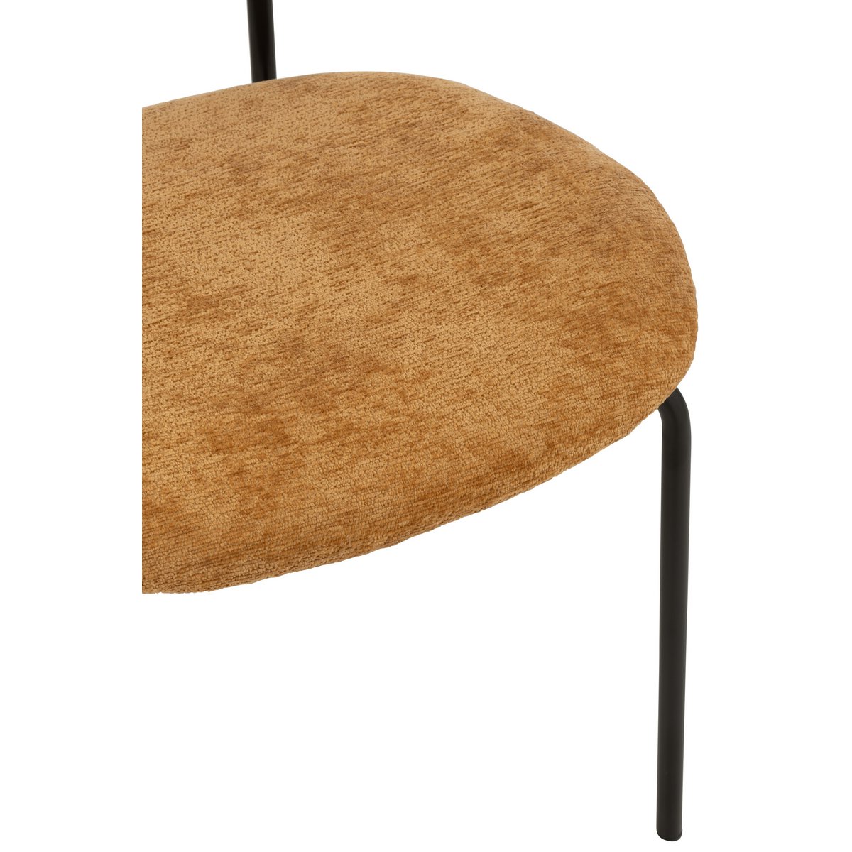 Chaise J-Line ocre avec une table en bois